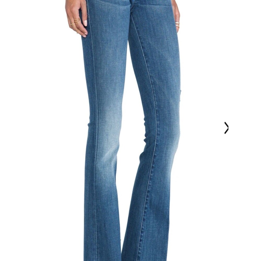 MOTHER The Cruiser Graffiti Girl Jeans Size 24 High Rise Flare Distressed